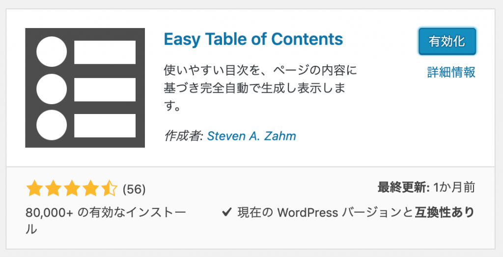 Easy Table of Contents