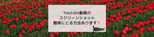 Youtube動画のスクリーンショット、簡単にとる方法あります！