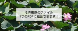 その複数のファイル、1つのPDFに結合できます